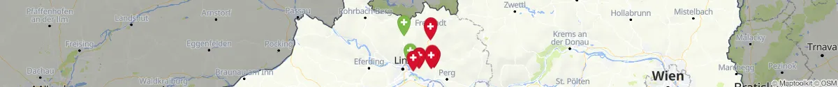 Kartenansicht für Apotheken-Notdienste in der Nähe von Waldburg (Freistadt, Oberösterreich)